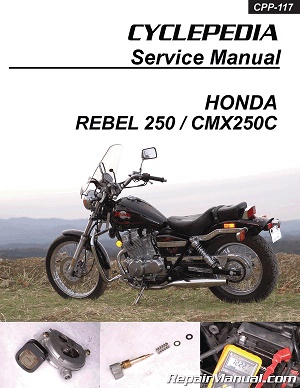 1985 - 1987 & 1996 - 2016 Honda CMX250C & Rebel 250 Cyclepedia Motorcycle Service Manual