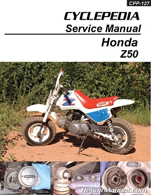 1979 - 1989 & 1991 - 1999 Honda Z50R Cyclepedia Motorcycle Service Manual