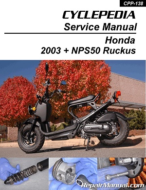 2003 - 2024 Honda NPS50 Ruckus Cyclepedia Scooter Service Manual