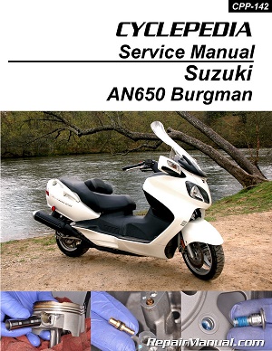 2003 - 2012 Suzuki AN650 Burgman Cyclepedia Scooter Service Manual