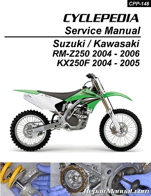 2004 - 2006 Suzuki RM-Z250 & Kawasaki KX250 F Cyclepedia Motorcycle Service Manual