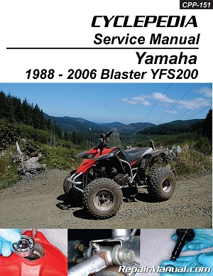 1988 - 2006 Yamaha Blaster YFS200 Cyclepedia ATV Service Manual