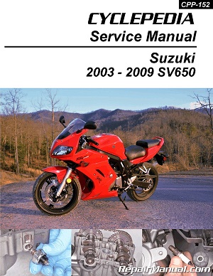 2003 - 2009 Suzuki SV650 Cyclepedia Motorcycle Service Manual
