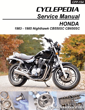 1983 - 1985 Honda CB550 & CB650SC Nighthawk Cyclepedia Motorcycle Service Manual