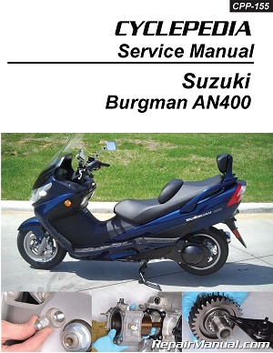 2003 - 2006 Suzuki AN400 Burgman Cyclepedia Scooter Service Manual