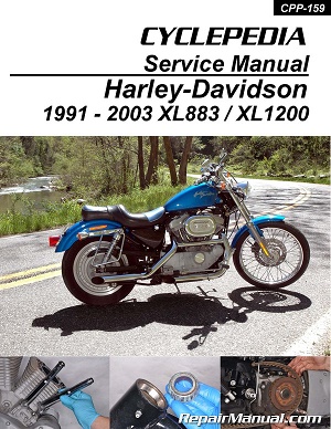 1991 - 2003 Harley-Davidson XL883 & XL1200 Sportster Cyclepedia Motorcycle Service Manual