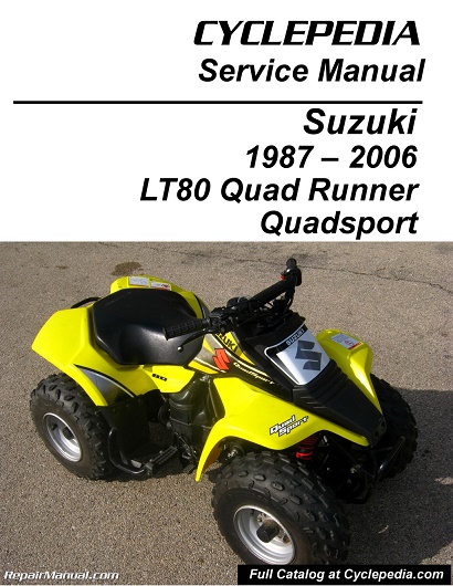 1987 - 2006 Suzuki LT80 Quadsport & Kawasaki KFX80 Cyclepedia ATV Service Manual