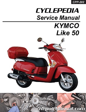 2010 - 2014 KYMCO Like 50 Cyclepedia Scooter Service Manual