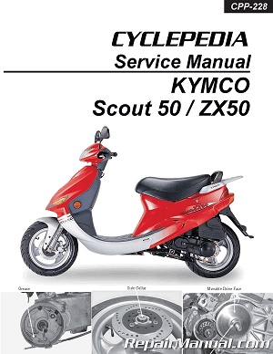 2000 - 2005 KYMCO ZX 50 & Scout 50 Cyclepedia Scooter Service Manual