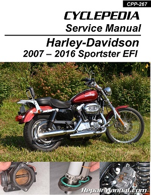2007 - 2016 Harley-Davidson XL883 & XL1200 Sportster EFI Cyclepedia Motorcycle Service Manual