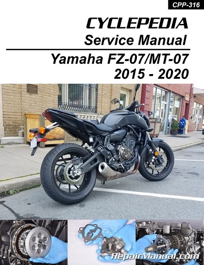 2015 - 2020 Yamaha MT-07 & FZ-07 700cc Cyclepedia Motorcycle Service Manual