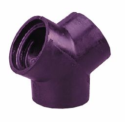 Crushproof 2-1/2 Rubber Y-Connector