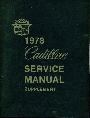 1978 - Cadillac Service Manual Supplement