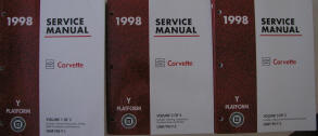1998 Chevrolet Corvette Factory Service Manual - 3 Volume Set