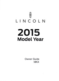 2015 Lincoln MKX Owner's Manual Portfolio