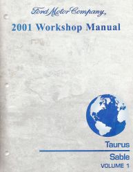 2001 Ford Taurus & Mercury Sable Workshop Manual 2 Volume Set