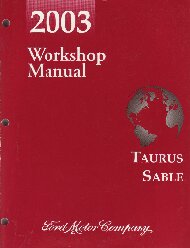 2003 Ford Taurus & Mercury Sable Workshop Manual