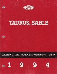 1994 Ford Taurus & Mercury Sable Service Manual Supplement