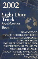 2002 Ford Light Duty Truck Specification Book