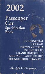 2002 Ford Passenger Car Specification Book