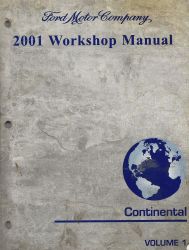 2001 Lincoln Continental Workshop Manual √ 2 Volume Set