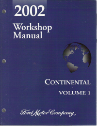2002 Lincoln Continental Workshop Manual- 2 Volume Set