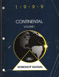 1999 Lincoln Continental Factory Workshop Manual - 2 Volume Set