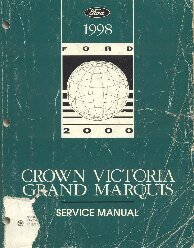 1998 Ford Crown Victoria / Mercury Grand Marquis Service Manual