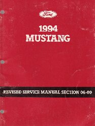 1994 Ford Mustang Factory Service Manual Supplement