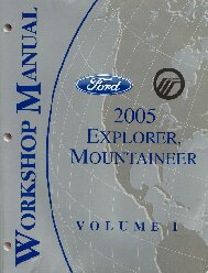 2005 Ford Explorer &  Mercury Mountaineer Workshop Manual - 2 Volume Set