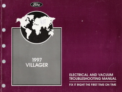 1997 Mercury Villager Electrical and Vacuum Troubleshooting Manual