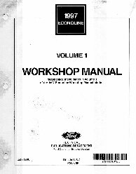 1997 Ford Econoline Factory Workshop  Factory Manual - 2 Volume Set