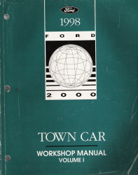 1998 Lincoln Town Car Factory Workshop Manual - 2 Volume Set