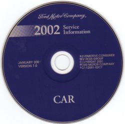 2002 Model Year Ford / Lincoln / Mercury Cars: Factory Workshop Information DVD-ROM