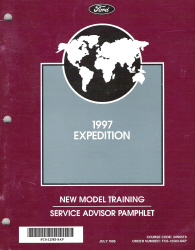 1997 Expedition New Model Training Service Advisor Pamphlet