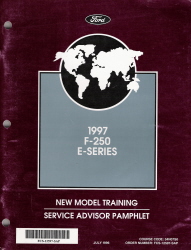 1997 Ford F-250 & E-Series (Econoline Van) New Model Training Service Advisor Pamphlet