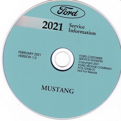 2021 Ford Mustang Service Information Manual CD-ROM