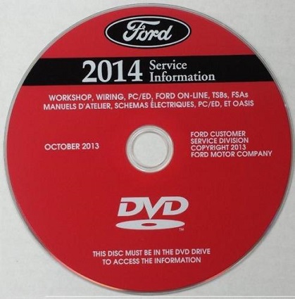 2014 Ford F250, F350, F450, F550, F-Super Duty Factory Service Manual CD-ROM