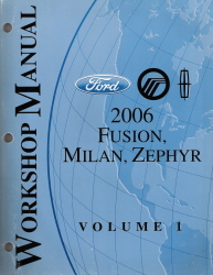 2006 Ford Fusion, Mercury Milan & Lincoln Zephyr Factory Workshop Manual