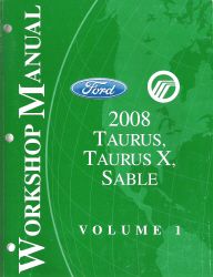 2008 Ford Taurus, Taurus X & Mercury Sable Factory Workshop Manual - 2 Vol Set
