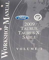 2009 Ford Taurus, Taurus X & Mercury Sable Factory Workshop Manual - 2 Vol Set