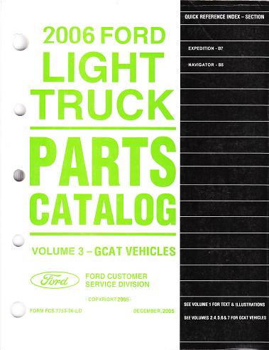 2006 Ford Exedition & Navigator Parts Catalog Vol. 3