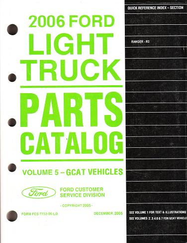 2006 Ford Ranger Parts Catalog Vol. 5