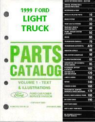 1999 Complete Parts Catalog for Ford Light Trucks (Multiple Volumes)