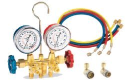 FJC R134a Brass Manifold Gauge Set with 72 Hoses