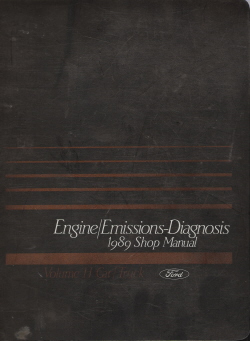 1989 Ford Car / Truck Factory Shop Manual - Engine / Emissions Diagnosis