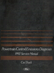 1992 Ford Car/Truck Powertrain Control and Emissions Diagnosis Service Manual