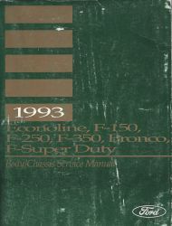 1993 Ford Bronco, F150, F250, F350, F-Super Duty & Econoline Factory Service Manual - 2 Volume Set