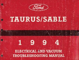 1994 Ford Taurus & Mercury Sable Electrical and Vacuum Troubleshooting Manual