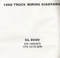 1988 Ford Medium / Heavy Truck CL-9000 Wiring Diagrams Manual